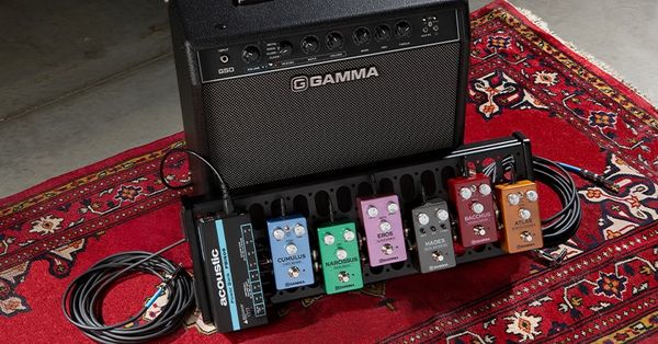 Gamma lineup of pedals including Hades Metal Distortion